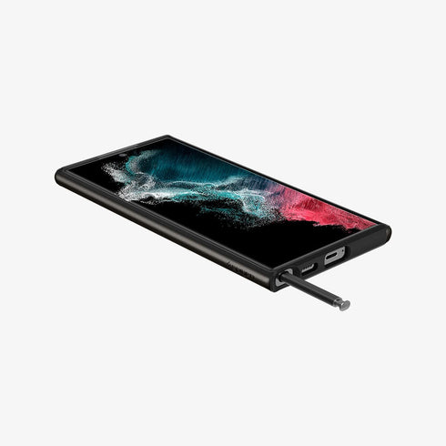 ACS03926 - Galaxy S22 Ultra 5G Case Neo Hybrid in gunmetal showing the back